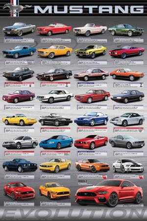 #03 Car Mustang Lowrider Muscle Ford Chevy Large Print Poster